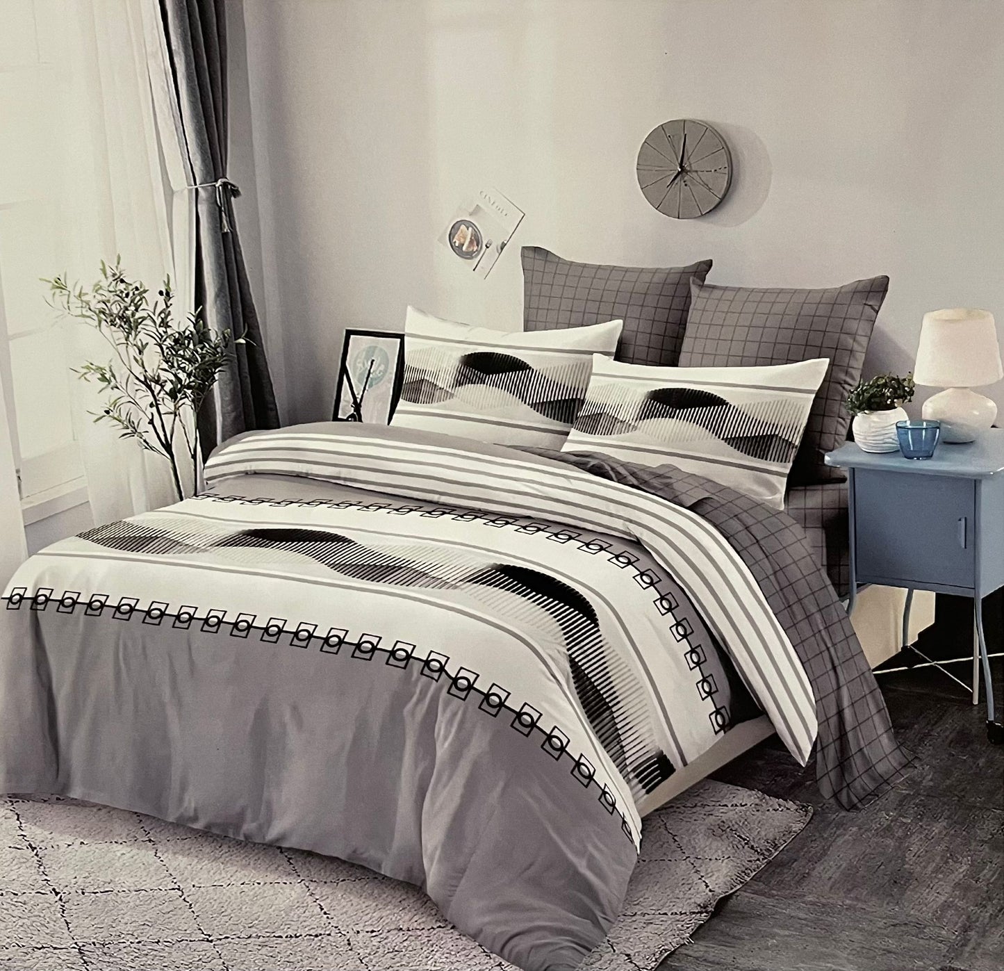 Lenjerie pat dublu, FINET, 6 piese, Pucioasa