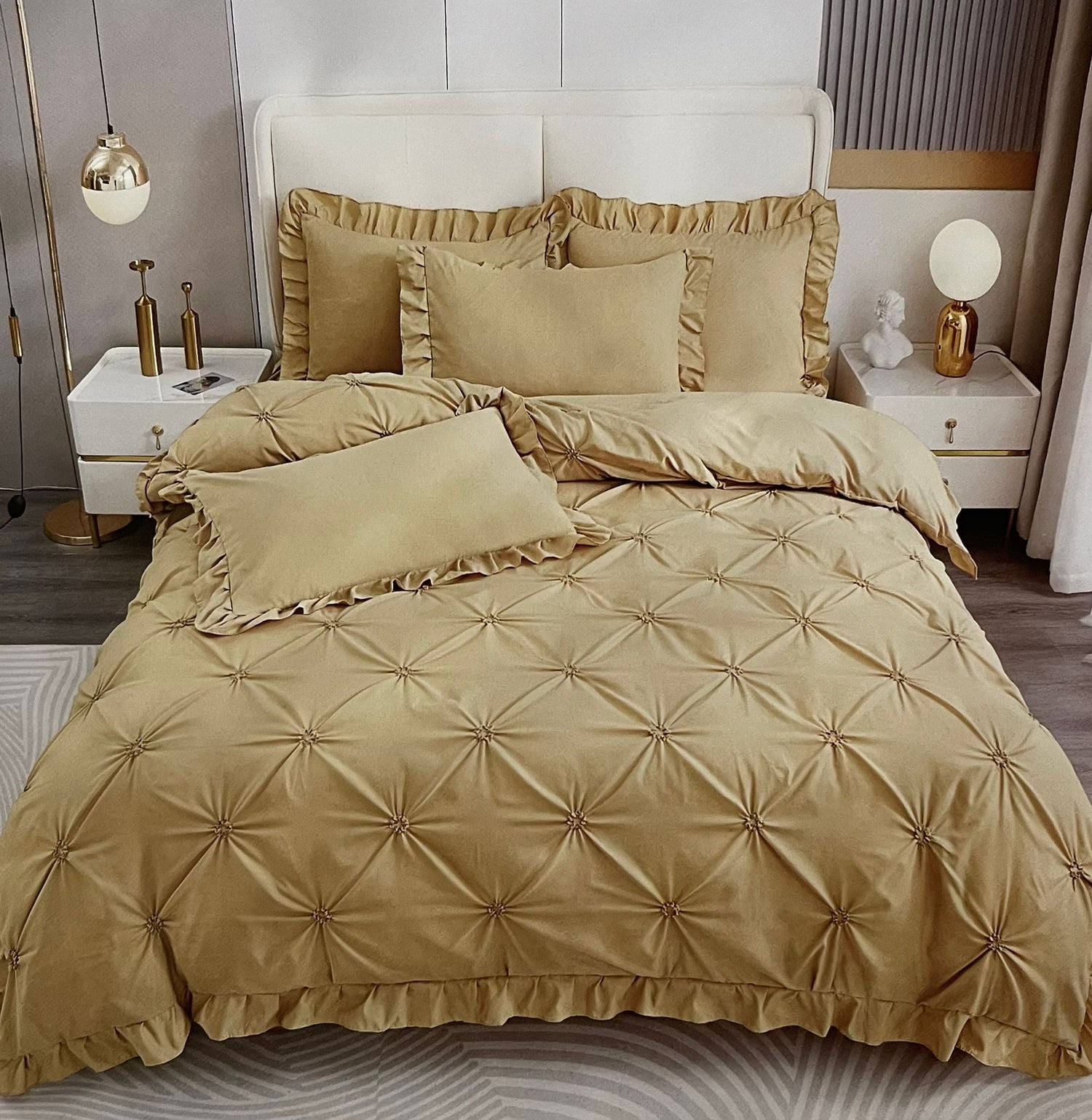 Lenjerie 4 piese cu VOLANASE finet