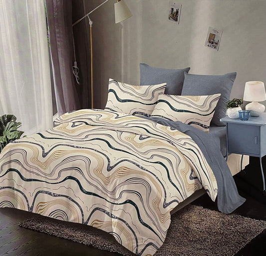 Lenjerie pat dublu, FINET, 6 piese, Pucioasa