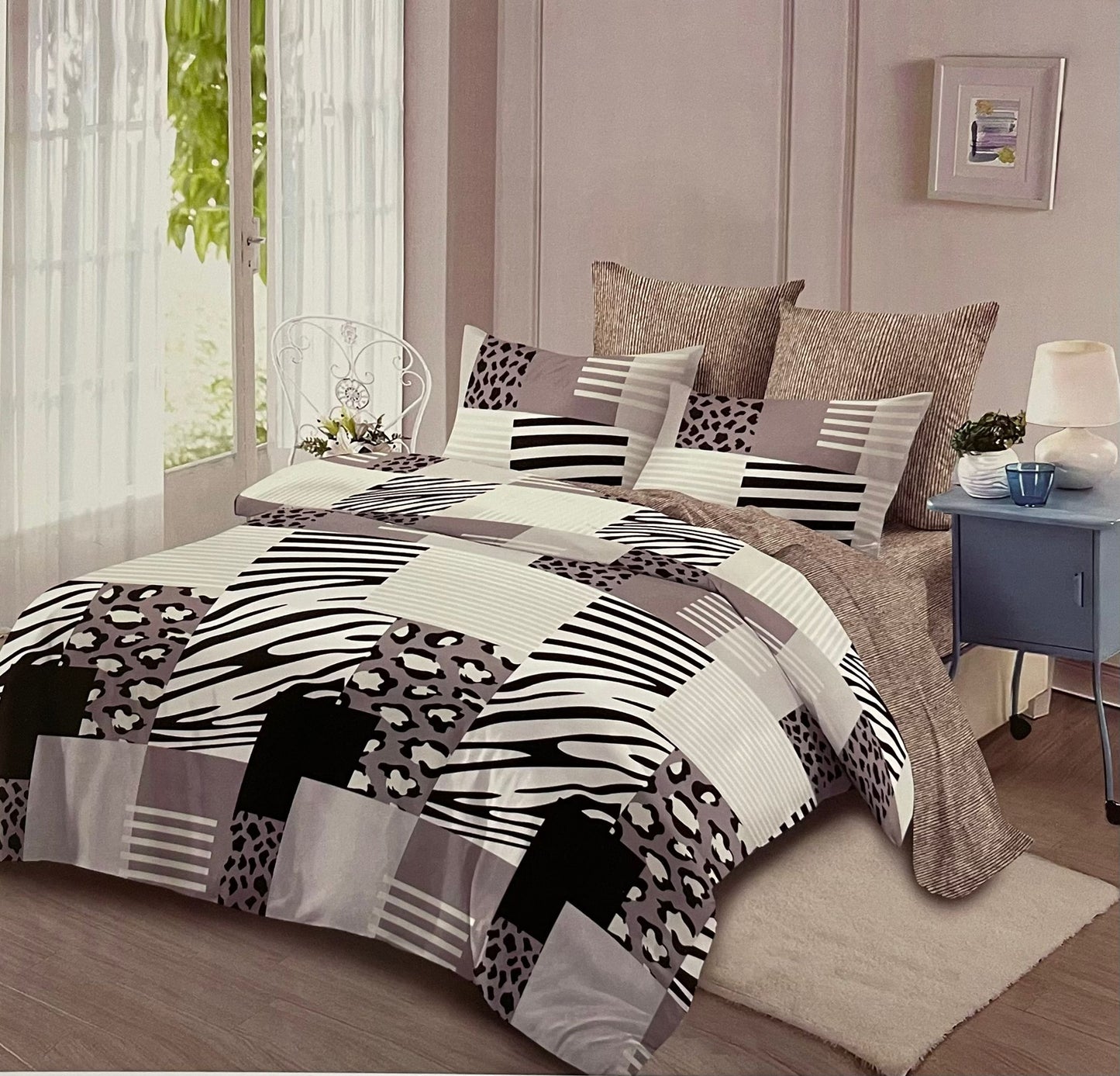 Lenjerie pat dublu, FINET, 6 piese, Pucioasa