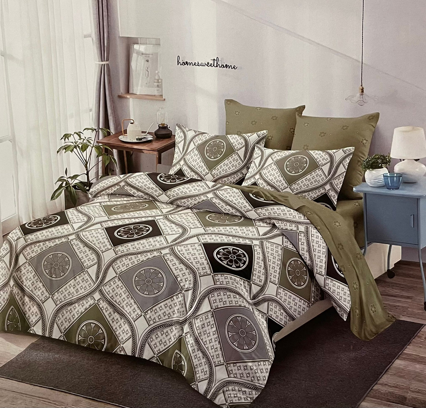 Lenjerie pat dublu, FINET, 6 piese, Pucioasa