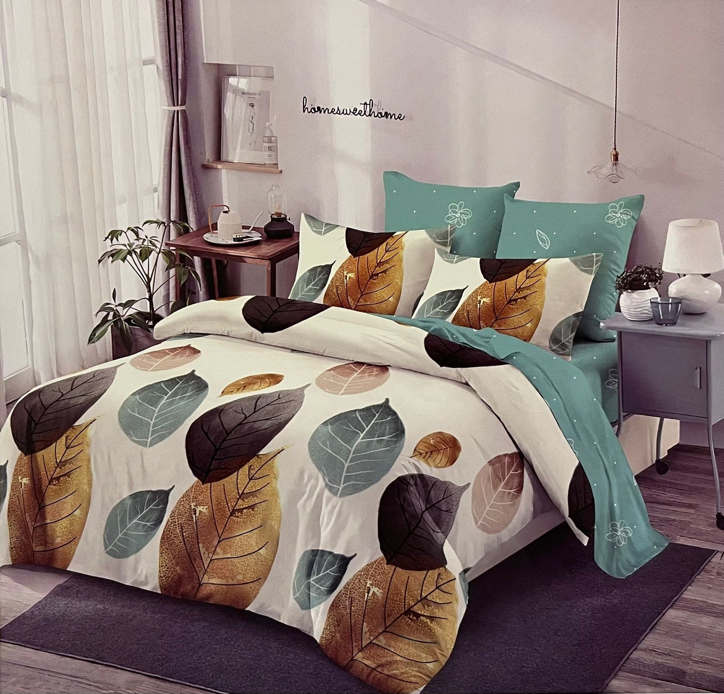 Lenjerie pat dublu, FINET, 6 piese, Pucioasa