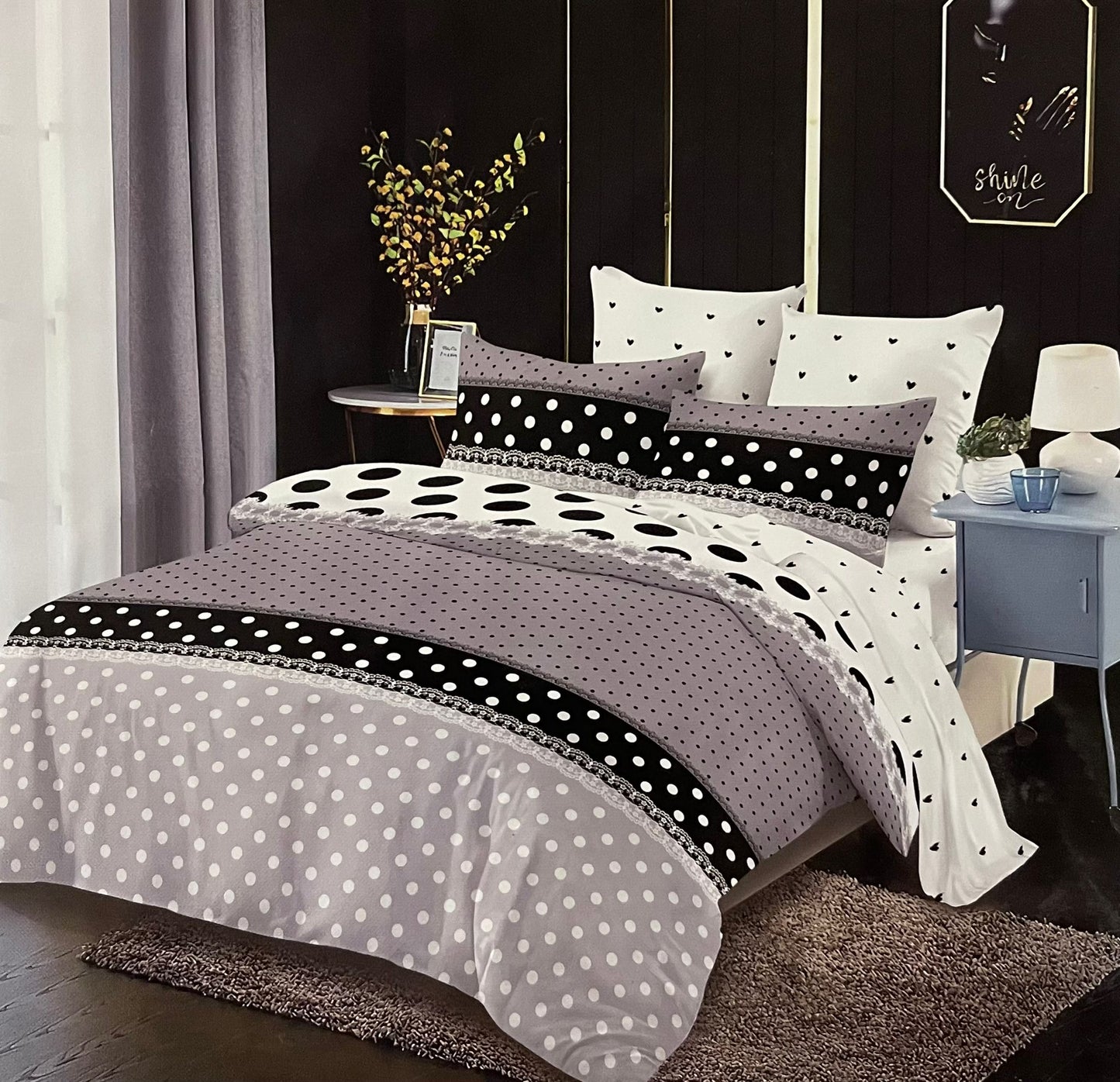 Lenjerie pat dublu, FINET, 6 piese, Pucioasa